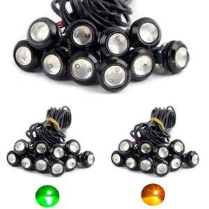 Nuovi lampade da 10 pezzi da 10 pezzi da 2 pc e aegle a gocce 18 mm 2mm 2 mm drl diurno di segnali di segnali leggeri per il motociclo dell'auto 12v