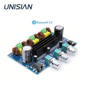 Amplificatori unisian Bluetooth 5.0 Audio Power Amplifier 2x50W+100W Bass TPA3116D2 HIFI Digital 2.1 Chennels Home Amplificatore Board