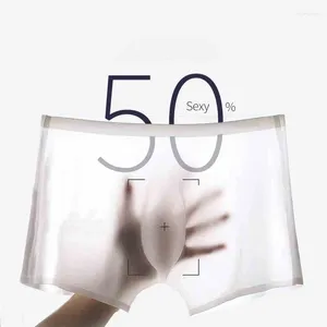 Underpants Herren 3D Integrierte Stanzboxer Ein Stück ultra-dünn verblasseliger sexy Jugend Männer Unterwäsche Transparentes