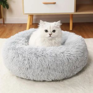 Mats super macio cama de gato de gato gato gato casa gato de gato nesk para gatos de almofada redonda gato cesto de cesto de cesta de gatos acessórios de gato