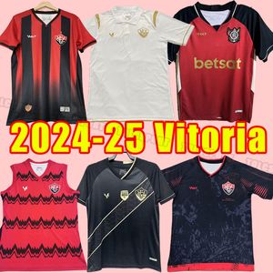 24/25 ESPORTE Clube Vitoria Soccer Jerseys Home Men Wersje fanów 2024 2025 Roberto Jadson Eduardo Santos Home Training Komunik