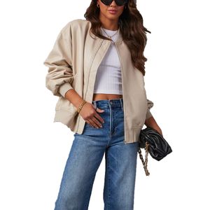 Spring Autumn Women Outdoor Women Jacket Sleeve Foreign Trade Motorcykeljacka Faux Läderjacka för kvinnor Jackor Coat Womens