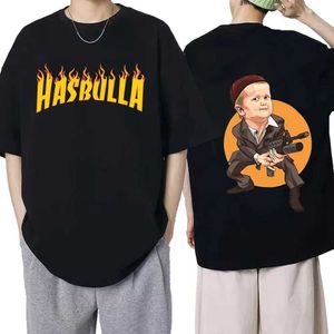 T-shirt maschile Summer Classic Team Hasbulla Cotton Thirt Men Women Fighting Hasbulla T-Shirt Hip Hop Tops Maglietta manga Strtwear T240506