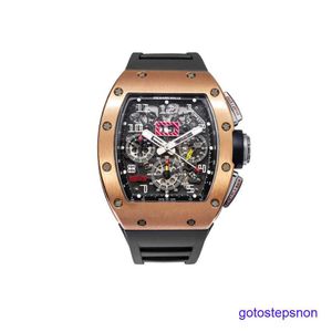 RM MECHANICZNY WIDOK RM011-FM Felipe Massa Time Code Rose Gold Men's Na rękę