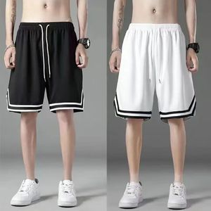Летняя сетчатая ткань мужская одежда баскетбол и футбольные шорты мужчина черный белый спорт бег пробежек.