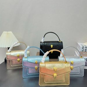 Luxurys Cowhide Organ Bag Womens Fashion Messenger Bags Designer Reflective Handbags Ladies Fashion Envelope Purse Trendy Hasp Cross Body Hobo