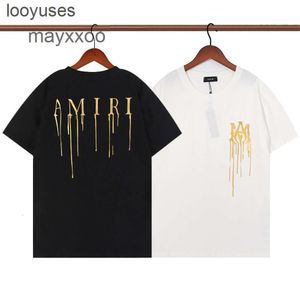 Дизайнер Tshirt Amiiriis футболка с коротким рукавом мужская кисточка для печати повседневная хип -хоп Хай -стрит t 2njg 9wqp