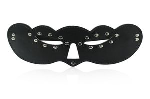 Leather multinail eye patch Exposed eye stage prop eye mask Leaky nose blindfold mask couple passionate flirting sex toys7080653