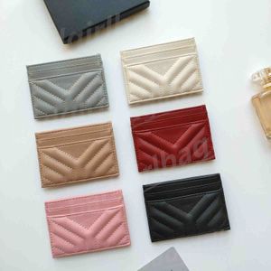 Designer Leather Credit Card Card Titular Sacos de dinheiro da carteira de pele de carneiro Caso de titular de cartão xadrez para homens Sacos de moda feminina Mini cartões bolsa de moeda com caixa