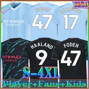 23 Haaland Futbol Formaları 4. Dragon Doku Rodrigo Grealish Mans Cities de Bruyne Foden 2024 24 25 Ayak Listesi Çocuk Kiti Şampiyonları