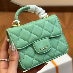 Mini Cute Designer Woc Women Luxury Wallet Seven Colors Shoulder Bag Gold Hardware Matelasse Chain Cross Body Bag Soft Leather Quilted Portable Handbag 12x10cm