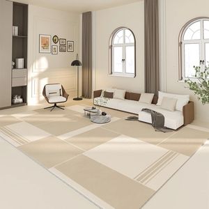 일본 크림 컬러 거실 장식 카펫 현대 침실 침대 옆 플러시 카펫 홈 발코니 베이 창 푹신한 부드러운 깔개 240424