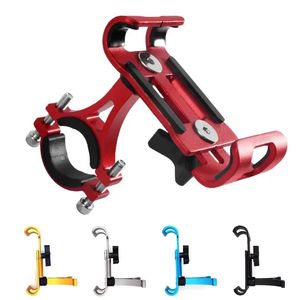 Metall Motorradfahrrad-Telefonhalter Aluminiumlegierung Anti-Schlupf-Klammer GPS Clip Universal Bicycle Phone Ständer für alle Smartphones