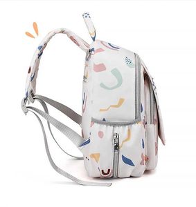 Bolsas de fraldas Bolsa de fraldas mamãe mamãe e bebê saindo de mamãe da moda da moda multifuncional conveniente e grande capacidadel240502