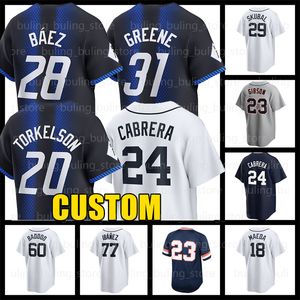 24 Miguel Cabrera Baseball Jersey 29 Тарик Скубал 28 Хавьер Баэз Тигерс Кирк Гибсон Райли Грин Спенсер Торкельсон 33 Кит Детройт Энди Ибанез Акил Бадду Кейси Миз