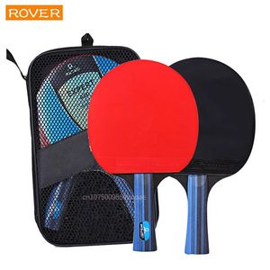 2pcs ping ping pong raquete de tênis para iniciantes 3 estrelas Conjunto de treinamento de espinhas em rotação horizontal de borracha de borracha Hight qualidade lâmina bastão 240507