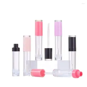 Storage Bottles 30/50pcs Empty Lipgloss Containers With Clear Wands Black Pink Purple Lid Cosmetic Refillable Bottle Transparent Lip Gloss