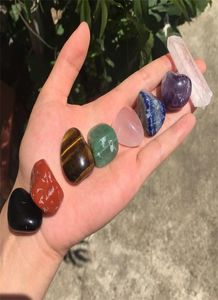 7 chakra stone Irregular Shaped Tumbled Stone Mix Amethyst with clear Rock Crystal Quartz point Mediation Chakra Stone Healing3142830