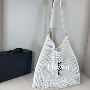 어깨 비치 가방 빨대 캐주얼 토트 패션 2024 새로운 디자이너 짠 여름 쇼핑 가방 고품질 핸드백