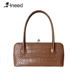 Bag Alneed 2024 Große Tasche Luxusdesigner Hand für Frauen Rahmen Schulter echte Ledermodische Geldbörsen und Handtaschen