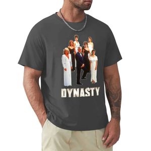 Dinastia de camisetas masculinas dos anos 80s Retro Inverted Casting Tributo T-shirt Tamanho da roupa de anime Exceda a camiseta de alta altura