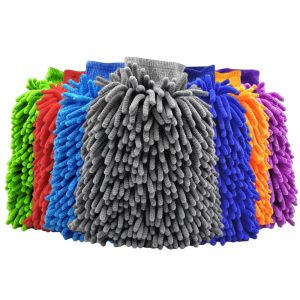 Luvas Microfiber Lavagem de carro Mitt Dupla face chenille luvas de automóvel Ultra absorvente de lavagem esponja de sponge scratch livre de microfibra de limpeza de carros