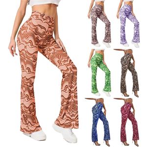 Spodnie damskie Capris Feminist 2024 Fashion Four Seasons Water Wave Flash Drukowane spodnie damskie LaCotivo Mujer # Y240504