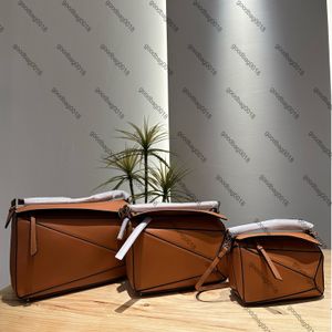 Designer axelväska läder handväska kvinnor väskor geometri pussel crossbody väska