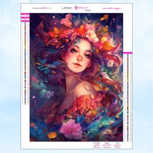 Stitch 5D Diy Diamond Painting Magic Anime Flowers And People Series Full Rhinestone Mosaic Embroidery Cross Stitch Kit Home Decor Gift