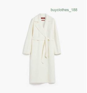 Damski okopa luksusowy płaszcz mody wełniany mieszanki wełny designerski płaszcz japoński i koreański wiatr długi kaszmirowy płaszcz noszenie maxmaras fjv8