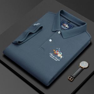 100 Pamuk Marka Polo Gömlek Erkek Kısa 2023 Yaz Highend Nakış Yakası Paul Tshirt Moda Çençleri 240426