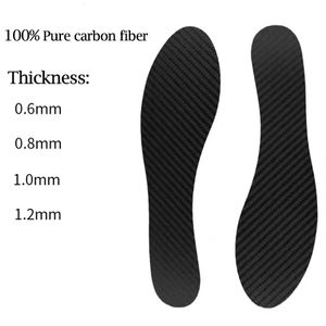 0,8mm1.0mm1.2mm tjocklek Kolfiber Intersula Sportsula Male Shoe-Pad Female Ortic Shoe Sneaker Insoles 240506