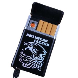 Портативные миниатюрные сигареты корпус легкие электрические перезарядки USB пустые сигареты зажигалки OEM