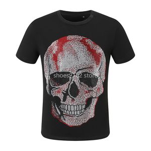 Philipe Plein T-shirts Brand de luxo Moda masculina Design original Round Round pescoço de manga curta Pp Pp Classic Tops