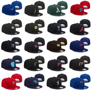 UNISSEX Men's Baseball Snapback Hats Classic All Teams Royal Blue Hip Hop Black Navy New York Letra esportiva SD A Ajustável Caps Chapeau Stitch Patched Ju14-04