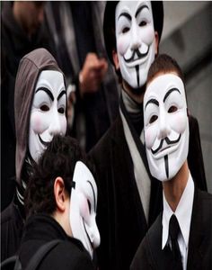 EMS v Vendetta Takımı Guy Fawkes Pembe Blood Scar Yüzü PP Cadılar Bayramı Masquerade Maskeleri Yetişkin Boyutu7107297