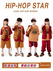 Clothing Sets Children Hip-hophiphophip Hop Suit Boys Frock Vest Costumes Girls Performance Wear Summer