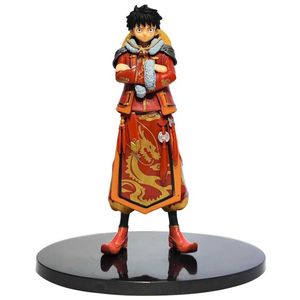 Akcja Figury Anime One Piece Figure Zoro Luffy Pvc Statue Action Figure Monkey D Luffy Chinese Style Model Toy For Kids Prezent Świąteczny