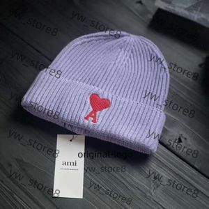 Ami Hat Designer Wool Knit Jis Hat for Ladies Amiis Cap Winter Class