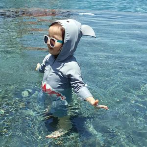 Costumi da bagno un pezzo da nuoto da nuoto carino squalo per bambini/bambini ragazzi e ragazze da bagno a secco veloce da bagno da bagno