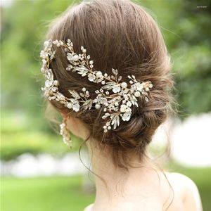 Hair Clips Trendy Silver Color Rose Gold Rhinestone Headband Bridal Luxury Headpieces Women Accessories Tiara Jewelry