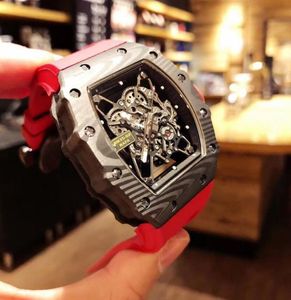 Modny Watch Pusty Men039s z importowanym automatycznym ruchem mechanicznym NTPT Pełny materiał z włókna węglowego, aby stworzyć trzy9572785