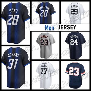 31 Riley Greene Baseball -Trikot 24 Miguel Cabrera 23 Kirk Gibson Motor 2024 Stadtverbindung Detroit Javier Baez 20 Spencer Torkelson 29 Tarik Skubal Tigers 18 Kenta Maeda