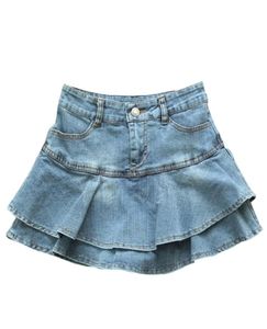 Summer Bass Waist A Line Skirt Donne Donne sexy Mini jeans pieghettate Mini jeans Casualmente Casualmente Faldas Mujer 2106232284991