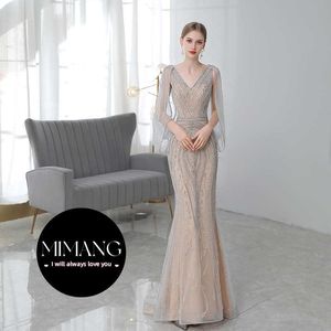 High end meimaid evening dress for women luxurious light luxury sexy fashionable temperament banquet high-end evening dress