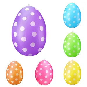 Party Decoration 16inch/24inch Easter Egg Ball Stor prydnad utomhusgigant Uppblåsbar fläckig ballong Happy Diy Decor Kid