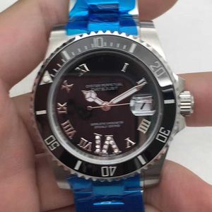 Designer Watch Reloj Watches AAA Mechanical Watch Laojia Black-Faced Roman Water Ghost Full-Automatic Mechanical Watch Mens Watch Qs06