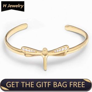 Bangle 2024 Creative Design Spain UNOde50 Jewelry Personalized High end Dragonfly Open Womens Quality Festival Gift Q240506