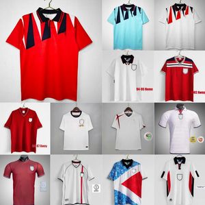 Gascoigne Southgate Retro Englands Soccer Jerseys 1990 92 96 EURO CUP Shearer Owen 98 Rooney Gerrard Lampard 2000 02 04 06 Classic Vintage Football camisa 999