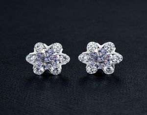 Sterling Silver S925 2CT Moissanite Diamond Earring Women Wedding Engagementörhängen Utmärkt Cut Brilliant Hip Hop Gift8179855